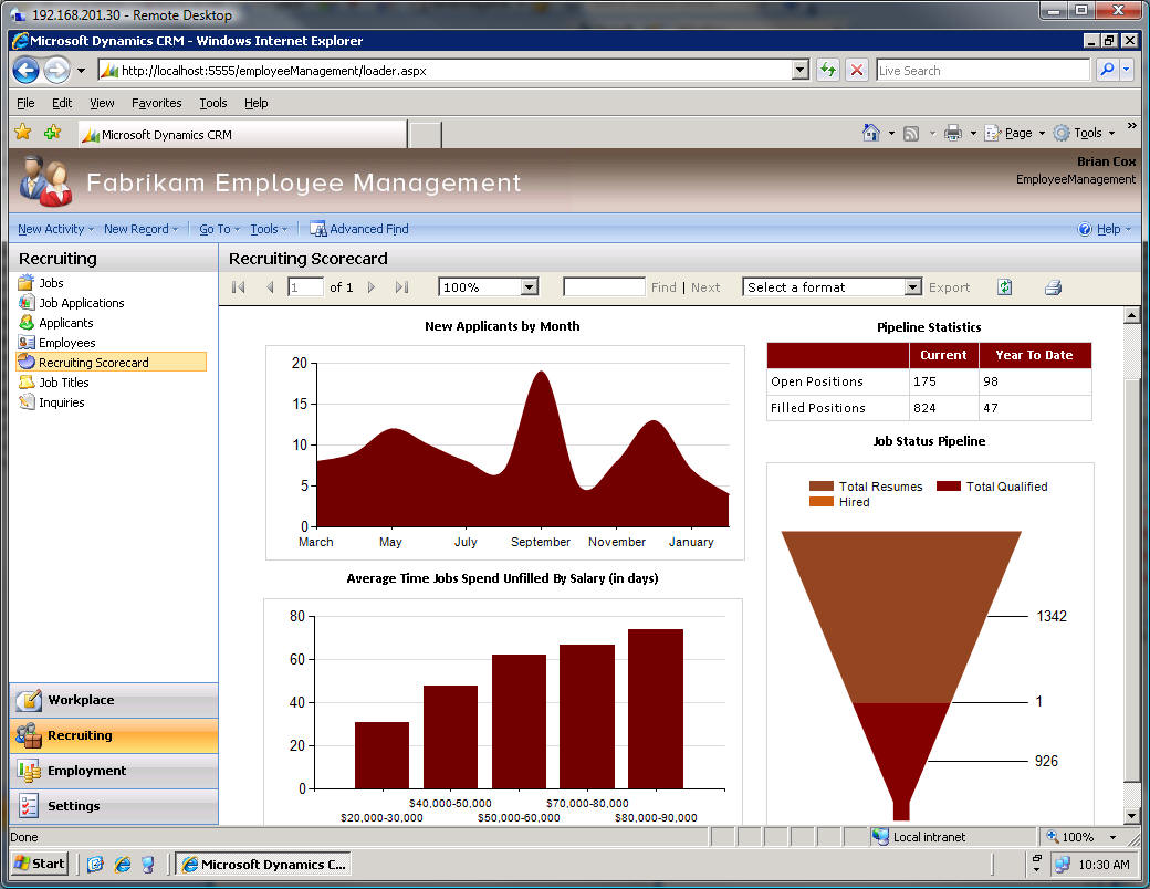 Microsoft Dynamics Crm Sample Application For Employment Marshigh